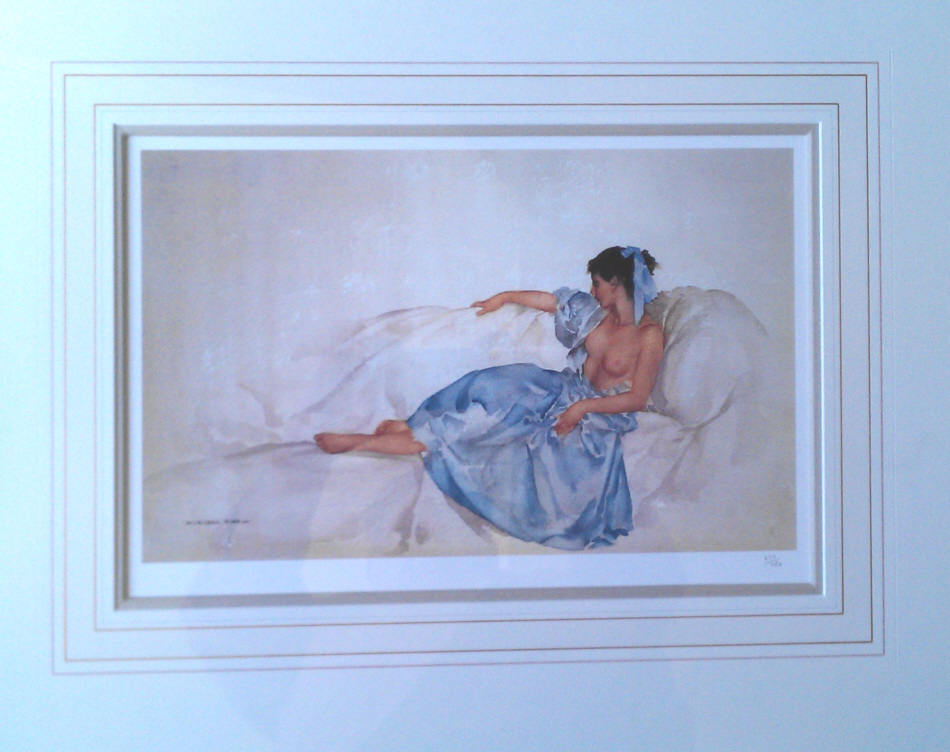 russell flint blue ribbon print