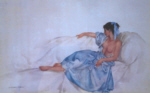 sir william russell flint blue ribbon limited edition print