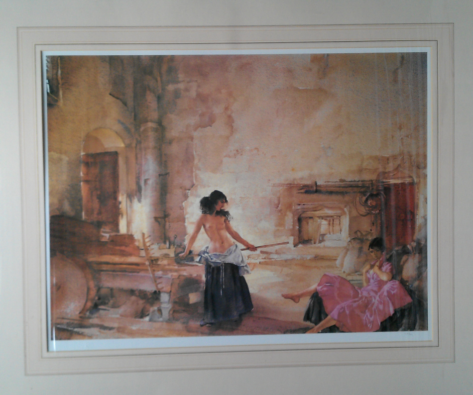 russell flint print in a burgundian granary russell flint print in a burgundian granary