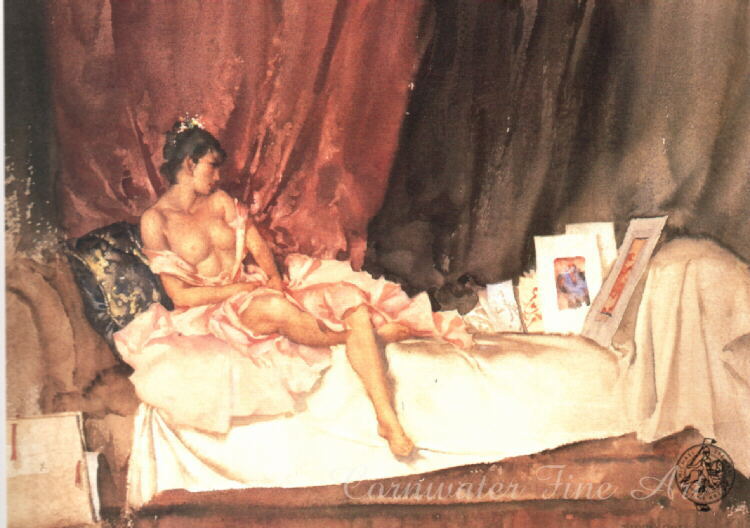 russell flint cecilia and her studies, print