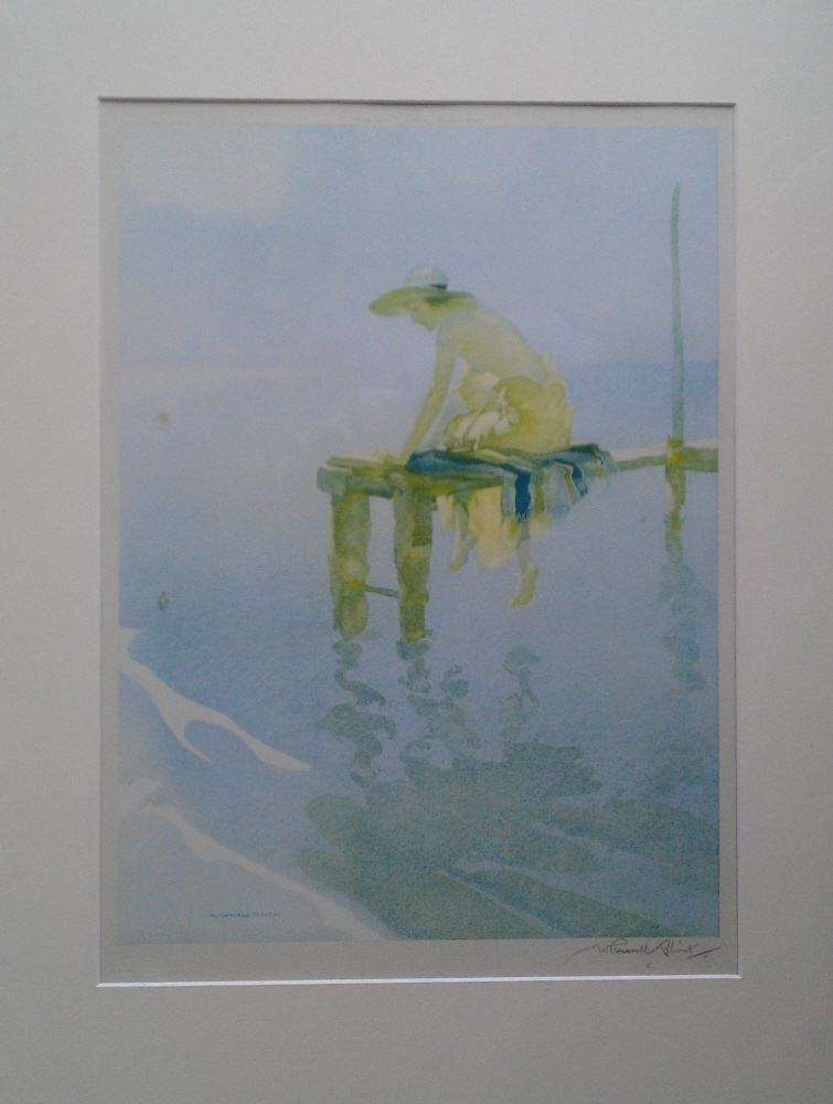 russell flint clarissa fishing print