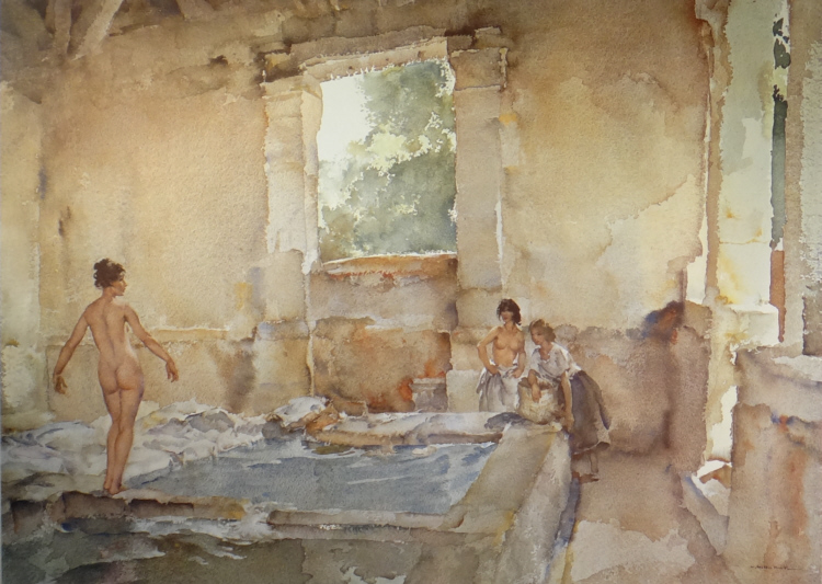 sir william russell flint Lavoir La Bastide signed limited edition print