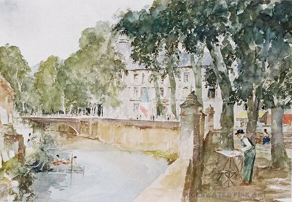 russell flint my father painting at Brantome print