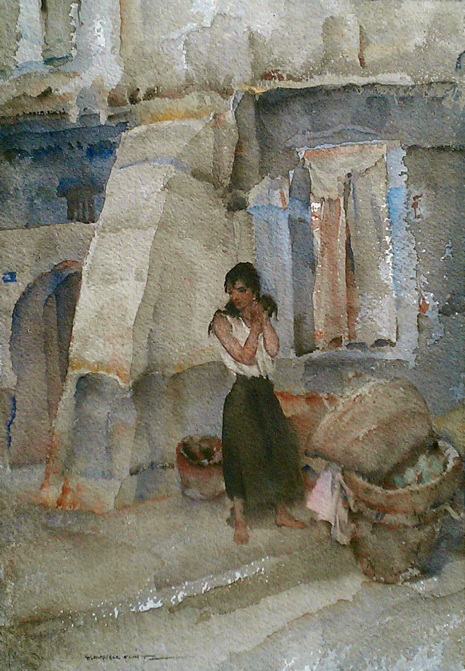 russell flint watercolour, cecilia