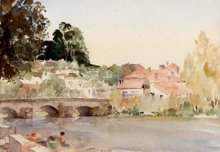 russell flint watercolour river dronne Brantome