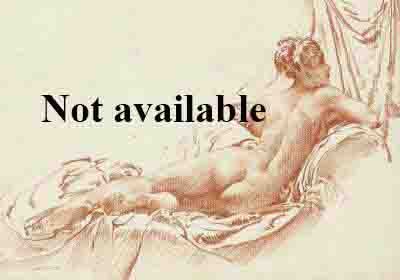 russell flint, original, nude red chalk drawing original, nude red chalk drawing
