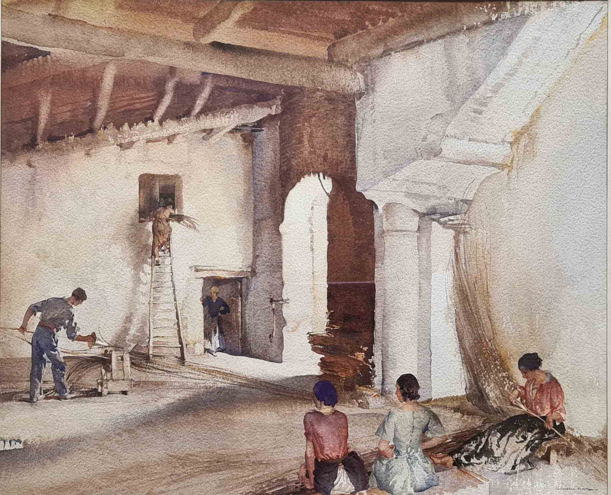 russell flint, original, osier en Provence, France osier en Provence, France, painting