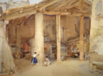 russell flint, original, vauvenay, France vauvenay, france, painting