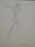 russell flint original nude 1 drawing