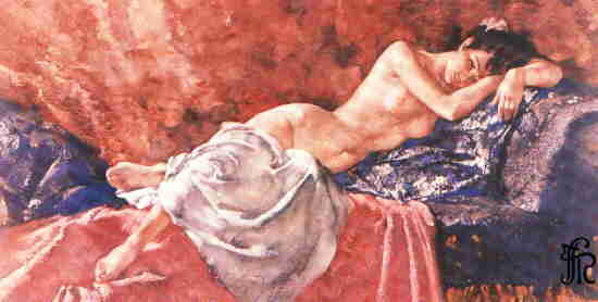 russell flint reclining nude II