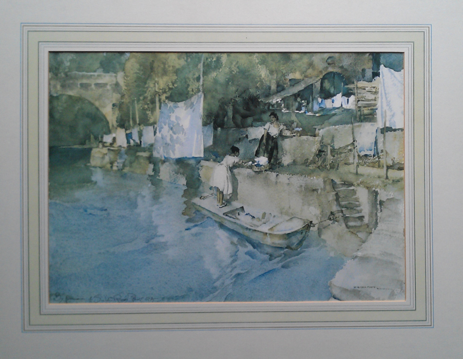 russell flint riverside washing, laverdac, print