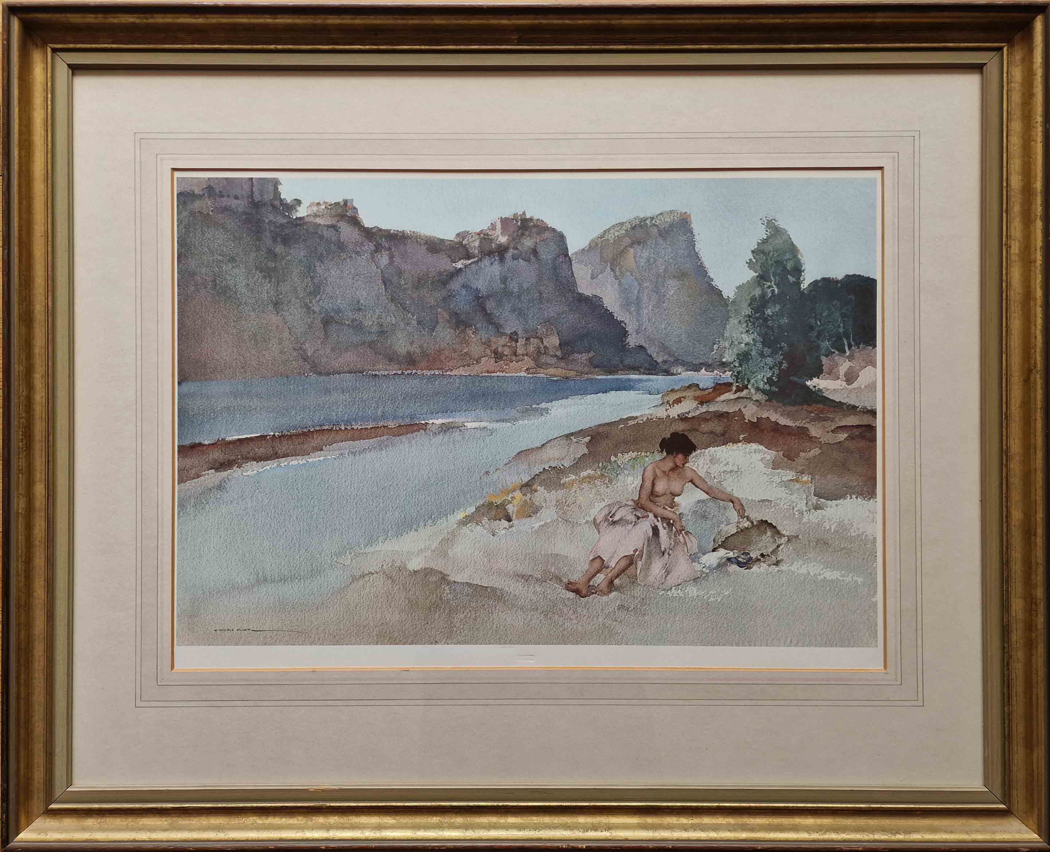 russell flint roxanne by the ardeche, print