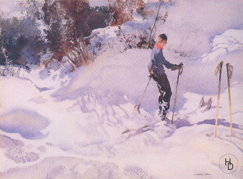 russell flint, snow, print