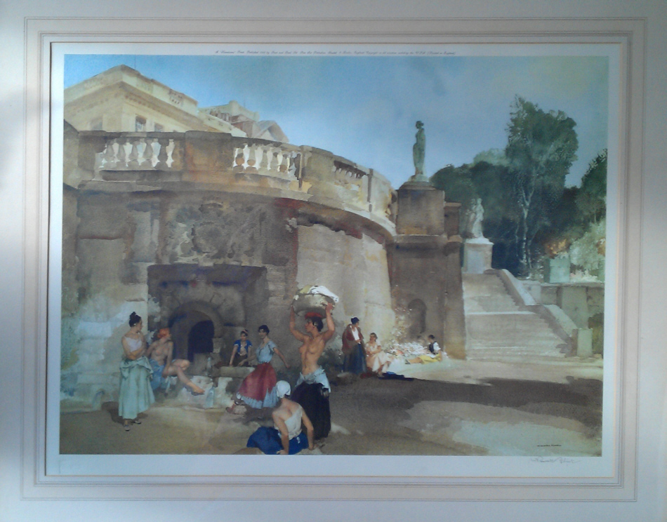 russell flint under the palace terrace, print