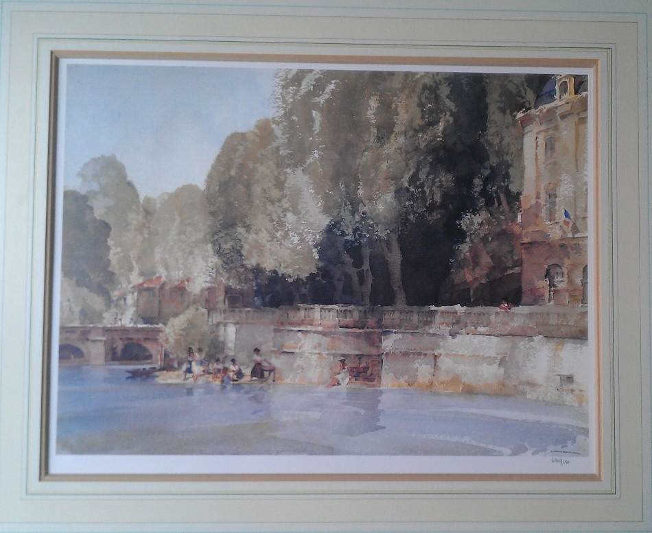 russell flint under the terrace, Brantome print